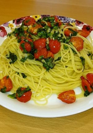 フレッシュバジルとプチトマトのパスタ-レシピのメイン写真