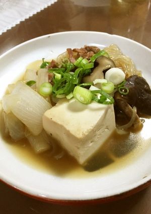 鯨大和煮缶で肉豆腐-レシピのメイン写真