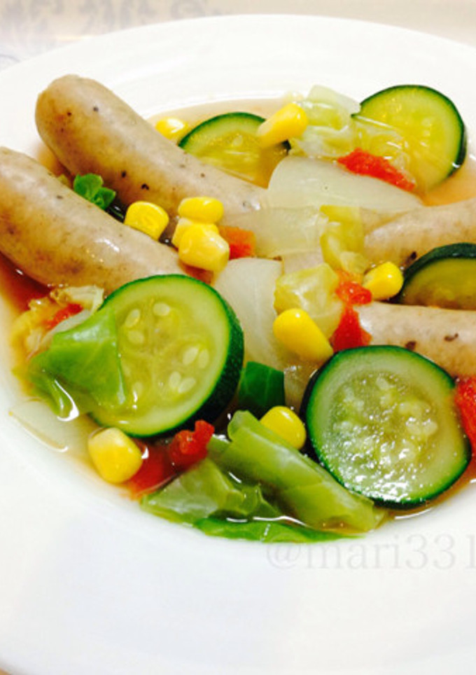 ソーセージの野菜スープ 簡単ダイエット-レシピのメイン写真