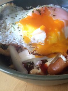 ガッツリ目玉焼きサラダ!-レシピのメイン写真