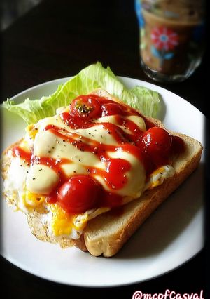 朝食の新定番！プチトマトースト♪-レシピのメイン写真