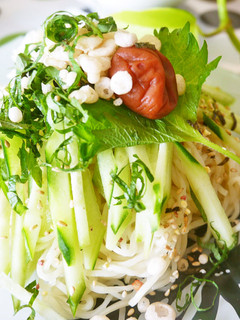 たぬき梅だれの冷やし生ラーメン-レシピのメイン写真