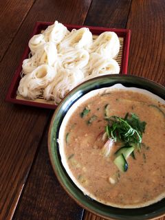 簡単冷汁♡パンチある胡麻ダレ漬けそうめん-レシピのメイン写真