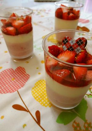 おとうふで☆いちごババロア-レシピのメイン写真