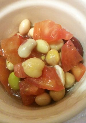 超簡単♪トマトと豆のサラダ-レシピのメイン写真