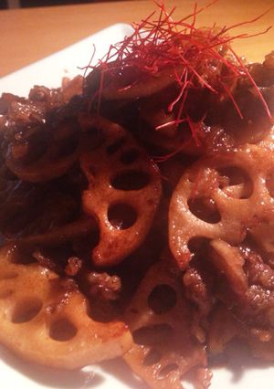 簡単！レンコンと牛肉のバルサミコキンピラ-レシピのメイン写真