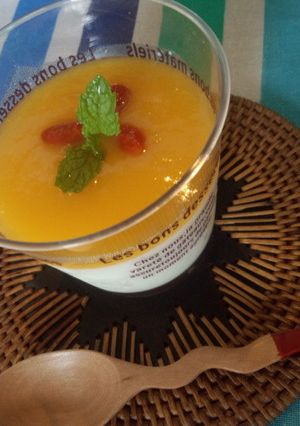 冷凍マンゴーで作る濃厚なめらか杏仁豆腐-レシピのメイン写真