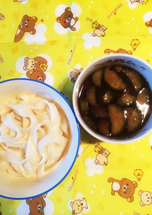 おばぁの味！うどんになす南蛮汁-レシピのメイン写真
