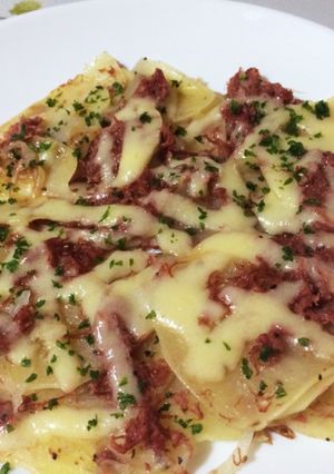 コンビーフとポテトの重ね焼き-レシピのメイン写真