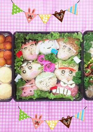クレヨンしんちゃんの運動会　キャラ弁-レシピのメイン写真