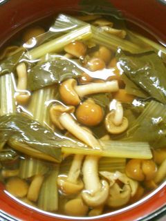 簡単! 小松菜と なめこの お吸い物♪-レシピのメイン写真