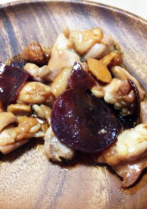鶏肉とさつまいものチップの甘辛炒め-レシピのメイン写真