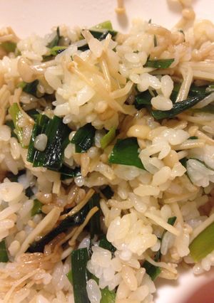 ニラとえのきの簡単ご飯-レシピのメイン写真