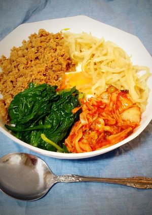 合い挽きおから肉味噌で♪ビビンバ-レシピのメイン写真