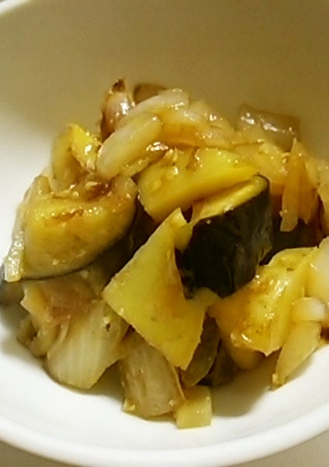 新玉ねぎと茄子の味噌おかか炒め-レシピのメイン写真