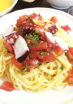 ランチに★トマトとパセリの冷製パスタ-レシピのメイン写真