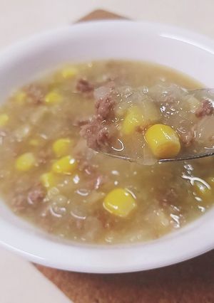 主な材料は三つだけ!ずっしりコーンスープ-レシピのメイン写真