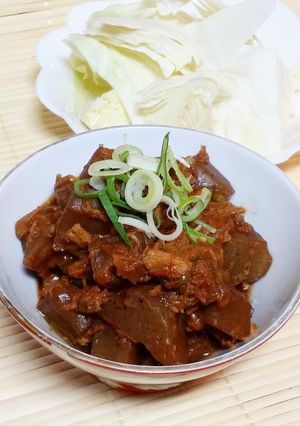 ツナ缶で♪簡単こってりウマウマ蒟蒻どて煮-レシピのメイン写真