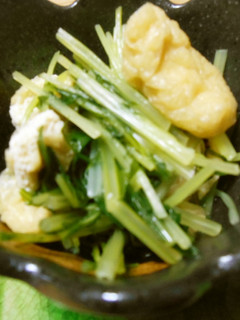 簡単☆水菜と油揚げの煮びたし-レシピのメイン写真