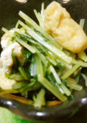 簡単☆水菜と油揚げの煮びたし-レシピのメイン写真