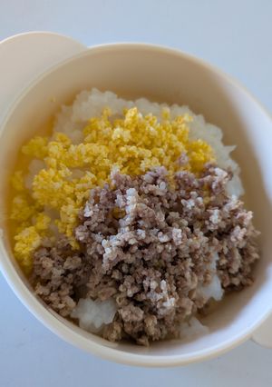 離乳食後期【9ヶ月〜OK】そぼろ丼-レシピのメイン写真