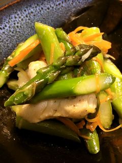 アスパラと鶏ササミ炒め-レシピのメイン写真