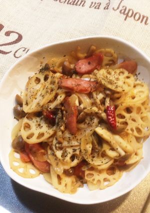 レンコンのペペロンチーノ-レシピのメイン写真