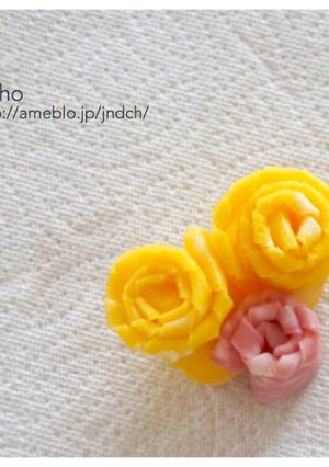 お弁当に＊定番お花卵焼き&お花ハム♡-レシピのメイン写真