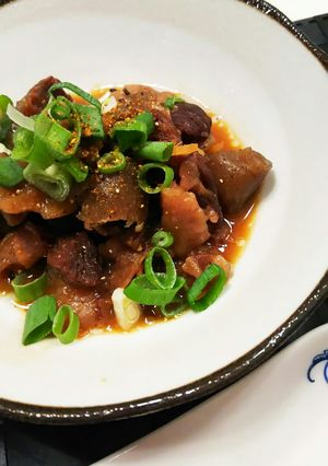 圧力鍋で時短！白味噌で牛すじこんにゃく♡-レシピのメイン写真