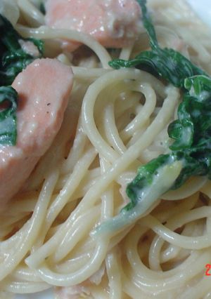 鮭とほうれんそうの豆乳パスタ★-レシピのメイン写真