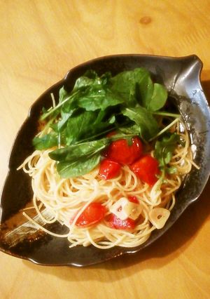 苦味さわやか＊ルッコラ×トマトのパスタ-レシピのメイン写真
