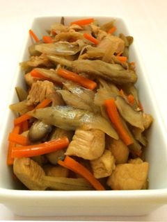 鶏ごぼう混ぜごはんの具-レシピのメイン写真