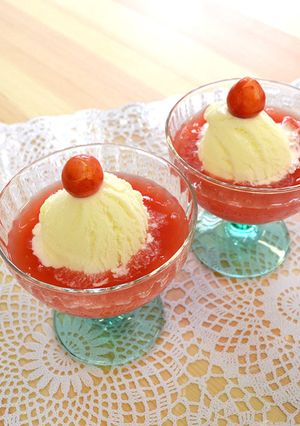 【手もみジューサー】すいかフロート-レシピのメイン写真