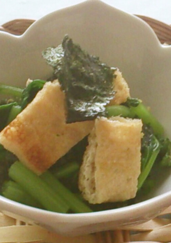 蕪菜と油揚げの磯辺和え。-レシピのメイン写真
