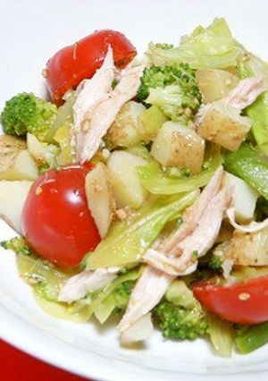 ごまみそポン酢だれの温野菜-レシピのメイン写真