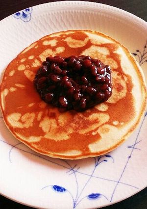 シナモン風味ホットケーキあんこのせ♪-レシピのメイン写真