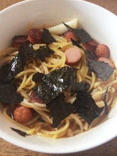 白だしで簡単和風スープパスタ!-レシピのメイン写真