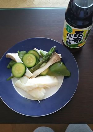 白身魚とえりんぎ野菜の昆布蒸し-レシピのメイン写真