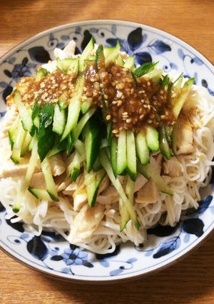 アッサリ旨〜♡棒棒鶏そうめん-レシピのメイン写真