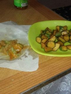 ズッキーニのチーズ入り天ぷら&バター炒め-レシピのメイン写真