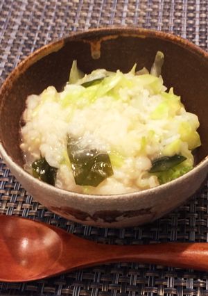 キャベツとささみのお粥-レシピのメイン写真
