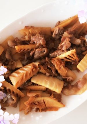 ご飯が進むタケノコと豚肉の甘辛炒め-レシピのメイン写真