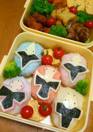 ニンニンジャー キャラ弁 型紙付-レシピのメイン写真