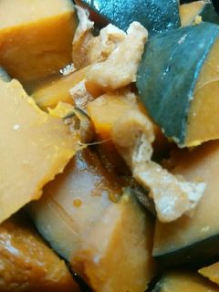 お揚げとカボチャのしょうが風味煮込み-レシピのメイン写真