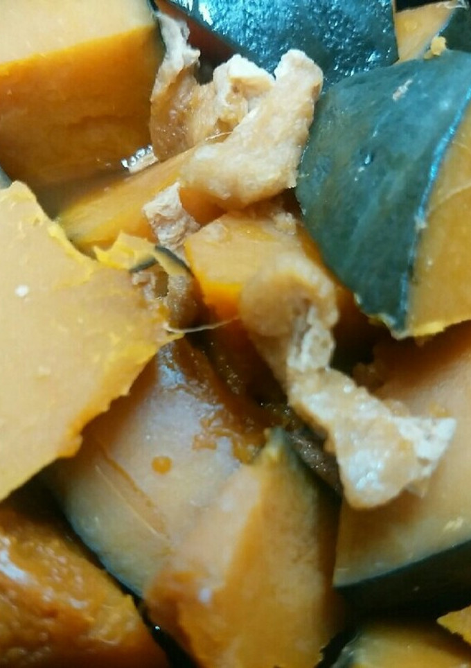 お揚げとカボチャのしょうが風味煮込み-レシピのメイン写真