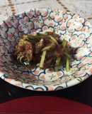 暑い日に！梅肉を使った魚缶の和え物