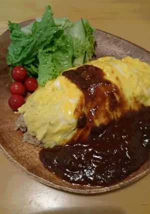 簡単オムハヤシ-レシピのメイン写真