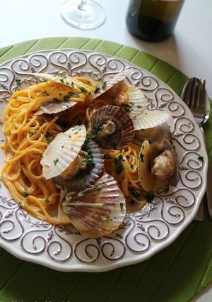 ホタテとウニのクリームパスタ-レシピのメイン写真