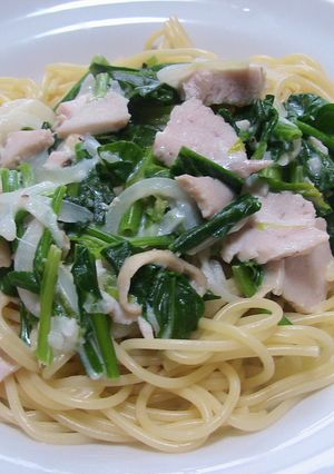 あっという間♪ほうれん草のクリームパスタ-レシピのメイン写真
