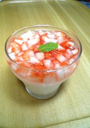 キラキラ☆いちご杏仁豆腐-レシピのメイン写真